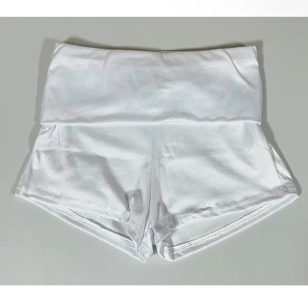 White ‘I ❤️ Heart Me’ Y2K Fold Over Shorts Bottoms Size S ✨ - Image 3