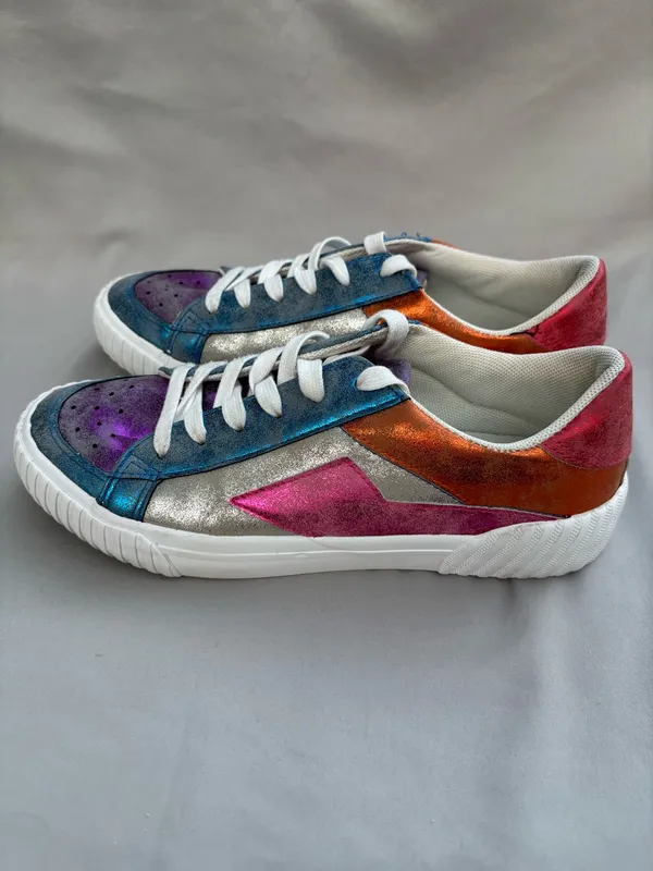 Blowfish Malibu Mens 8.5 Multicolor Colorblock Breathable Lace-Up Sneakers - Image 6