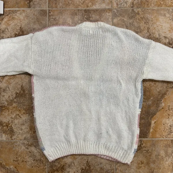 Vintage 90s y2k knit grandma cardigan - Image 7