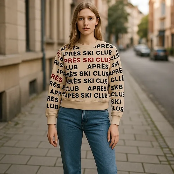 Chemistry Après Ski Club Crewneck Sweatshirt NWT Ski Core Aspen Cabin Cozy Lounge Wear - Image 11