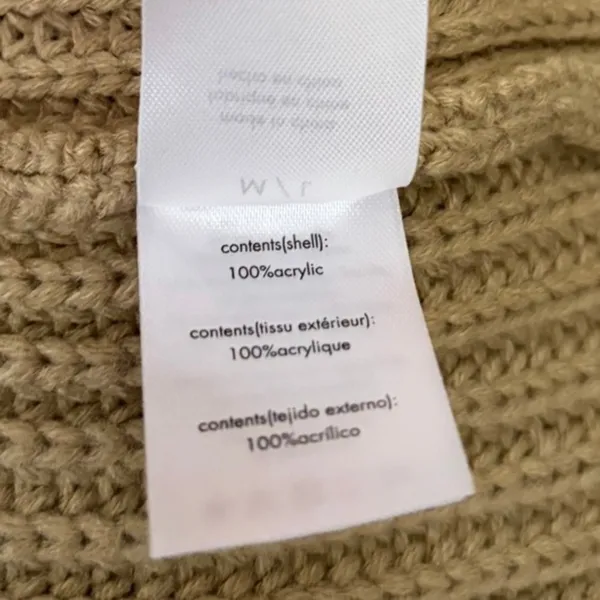 Revolve WEWOREWHAT‎ Solid V Neck Sweater Solid Tan Oat Oversized Knitwear M/L - Image 13