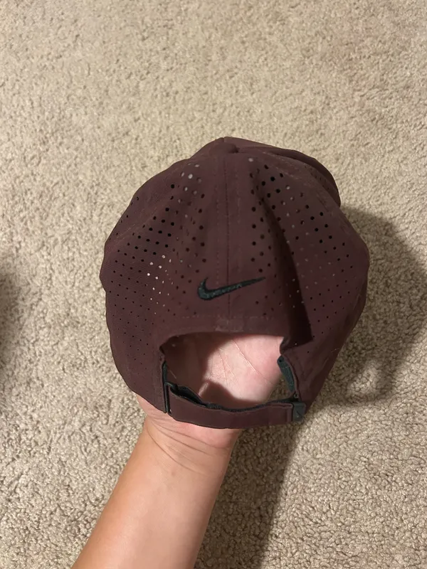 Nike Maroon Cap with Black Swoosh - Image 7