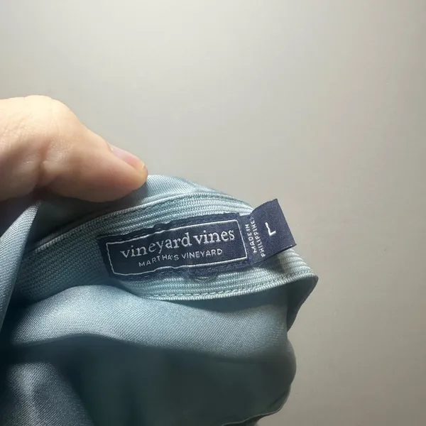 Vineyard Vines Blue Satin Midi Skirt Women’s L - Image 9