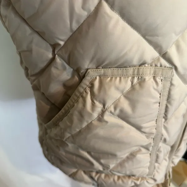 J. Crew Beige Quilted Vest - Image 3