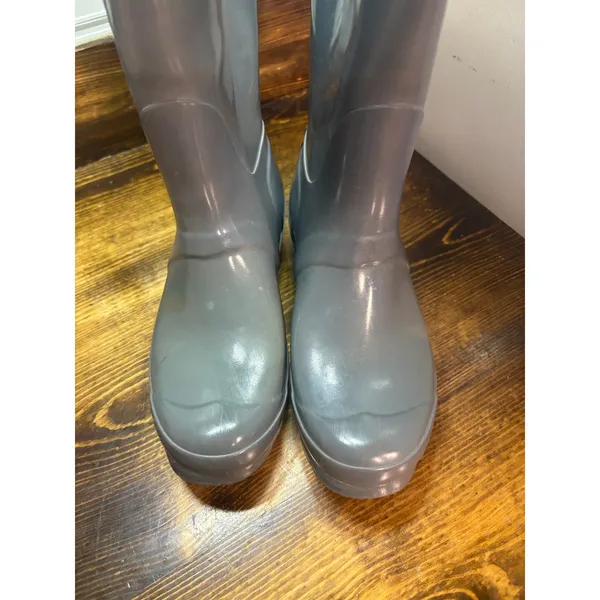 Hunter‎ Gray Tall Rain Boots Size 7 - Image 4