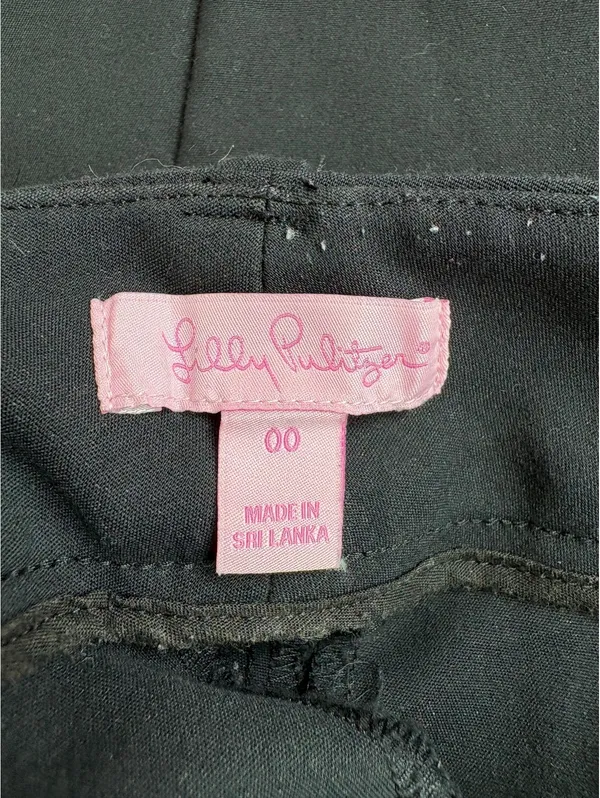 Lilly Pulitzer Black Dress Pants Size 00 Made in Sri Lanka - Image 3