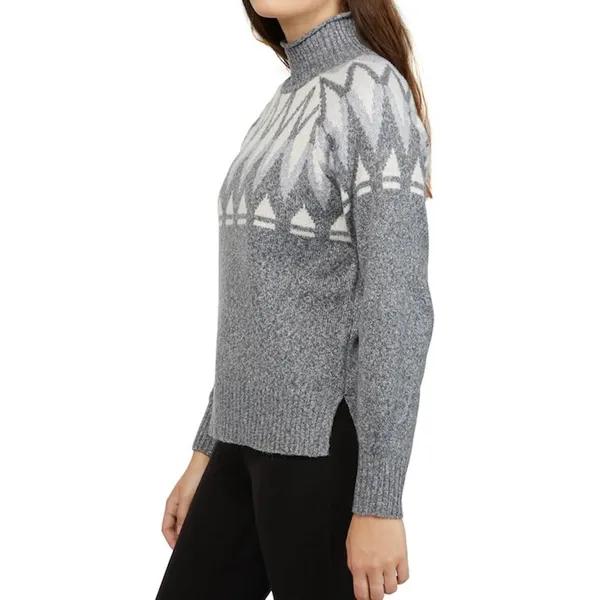 Badgley Mischka Fair Isle Turtleneck Sweater Size L - Image 2