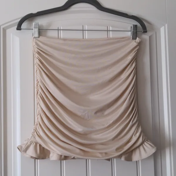 Oh Polly Frill Seeker Ivory Cream Ruffle mini Skirt - Image 3