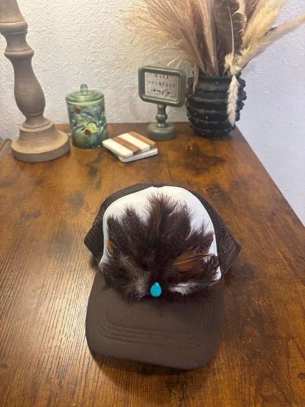 Western Feather Hat Boutique Trucker - Image 2