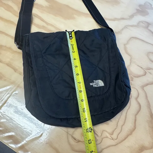 The North Face Quilted Crossbody Messenger Bag Black Nylon ABKZ T196 T596 Unisex - Image 10