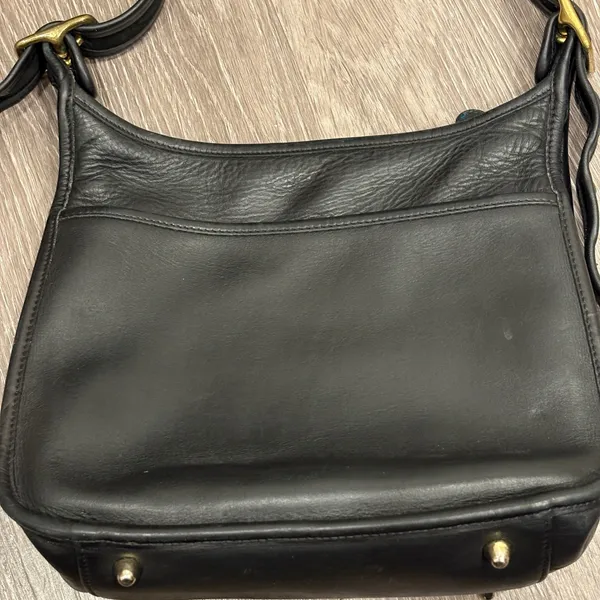 Coach Legacy 9966 Black Leather Shoulder Bag USA Made Brass Hardware Vintage 90s - Image 3
