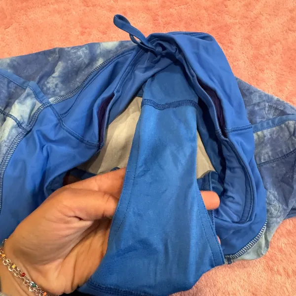 Blue Tie-Dye Women's Shorts - Image 8