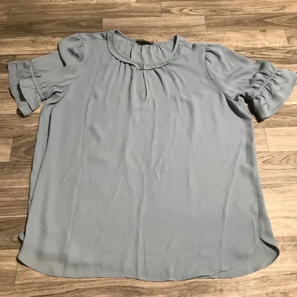 Loft outfit Baby Blue Blouse Top; size medium women’s - Image 2