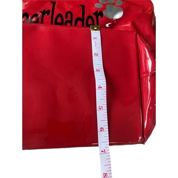 Cheerleader Red patent shiny tote bag - Image 10