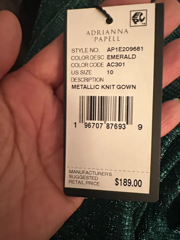 Adrianna Papell Emerald Green Cowl Neck Maxi Dress - Image 8