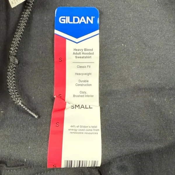 Gildan Heavy Blend Black Hoodie - Size Small - New with Tags - Image 3