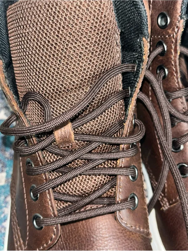 Dr. Martens Rigal Boots women Size 9 Brown Leather Lace Up White Sole - Image 2