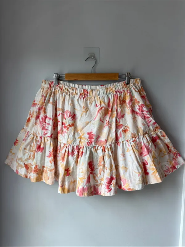 Abercrombie & Fitch Floral Ruffle Mini Skirt Soft Girl XL - Image 2