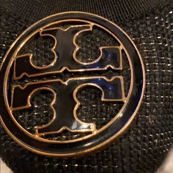 Tory Burch Black Caroline Arabia Elastic Flats - Size 7 1/2 - Image 2