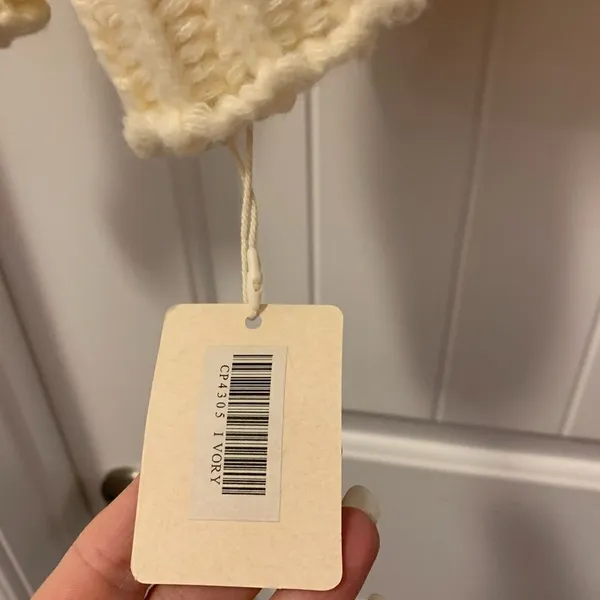 Fadivo Ivory NWT Open Knit Cardigan with Crochet Pop-Up Flowers Size OS - Image 3