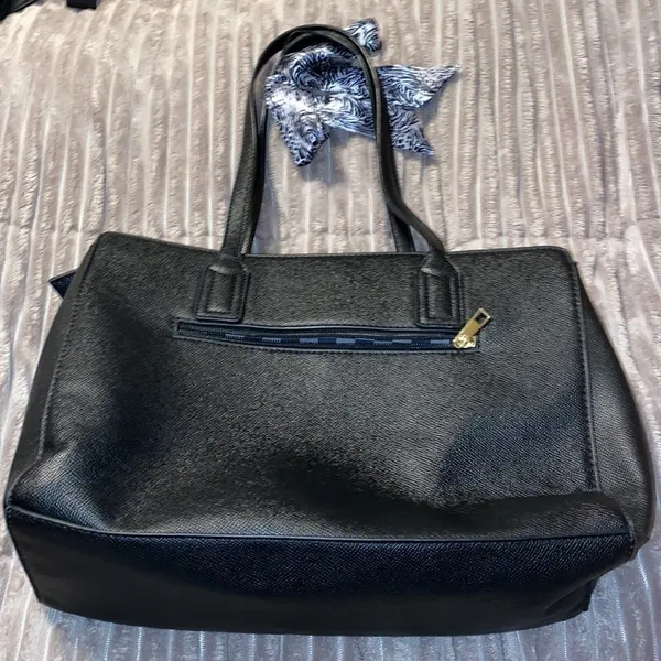 London fog black bag shoulder bag with ribbon multi pocket medium size​​​ - Image 5