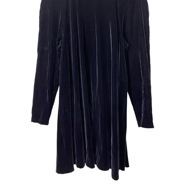 Vintage Karen‎ Lucas For Niki Black Velvet Swing Coat Size S - Image 10