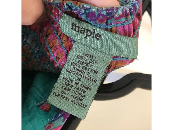 Anthropologie Maple EUC Women's Jewel Tone Paisley Silk Strapless Dress 4 - Image 3
