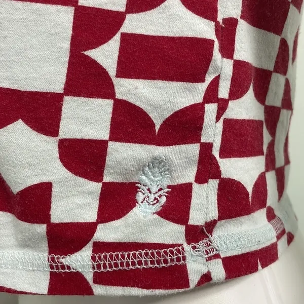 Free People FP Movement geometric red short sleeve cropped tee size XS - Image 9