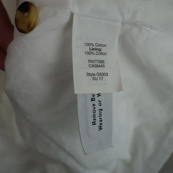 Madewell Eyelet Ruffle Mini‎ Dress 8 White Cutout Cotton Summer Boho Romantic - Image 13