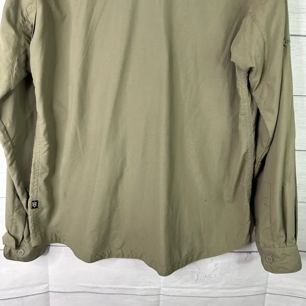 Columbia Women GRT Medium Olive Green Long Sleeve Button-Up Shirt Fishing Hiking - Image 6