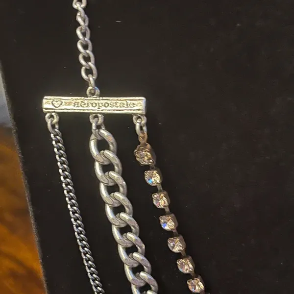 Aeropostale Rhinestone Silver-tone Necklace - Image 2