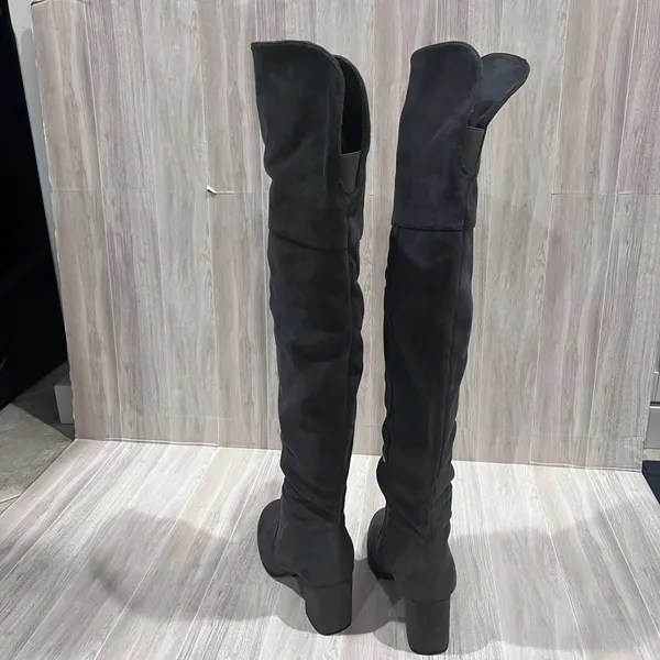 Dream Paris Over the Knee Boots Block Heel Gray Thigh High Boots Womens Size 9 - Image 9