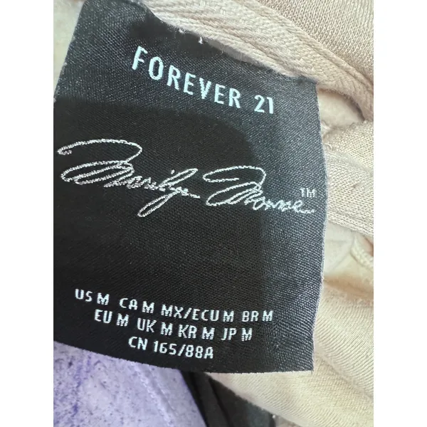 Forever 21 Marilyn Monroe Graphic Hoodie Beige Quote Sweatshirt Womens Medium - Image 8