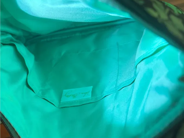 Vera Bradley Brown And Turquoise Cotton Handbag - Image 5