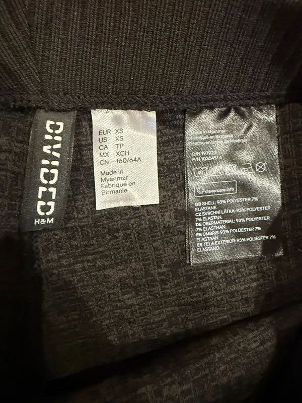 H&M Black Ribbed Wide-Leg Knit Pants - Image 3