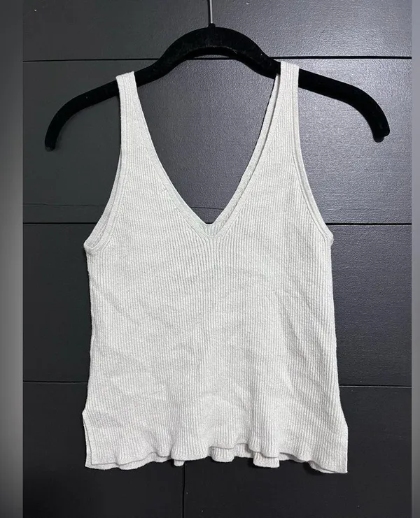 ABERCROMBIE & FITCH Ribbed Sweater Tank Top Sleeveless Stretch Women’s Sz S EUC - Image 3