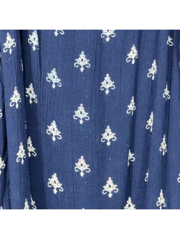 Angie Women's Boho Navy Blue Printed Medium Dress - Image 7