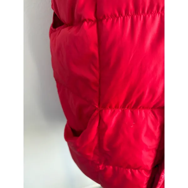 Lands End Red Goose Down Puffer Vest Women Medium 38-40‎ Quilted Insulated Shell - Image 4
