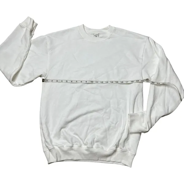 Sporty & Rich Crew Neck White Sweatshirt Oversized Street Wear - Image 3