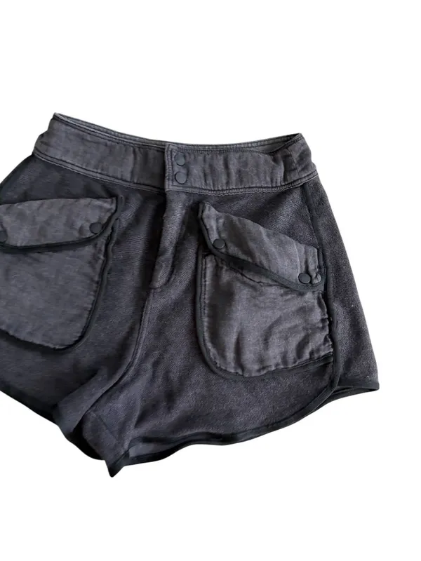FREE PEOPLE Movement Gray Sweat Shorts Size Small - Image 3