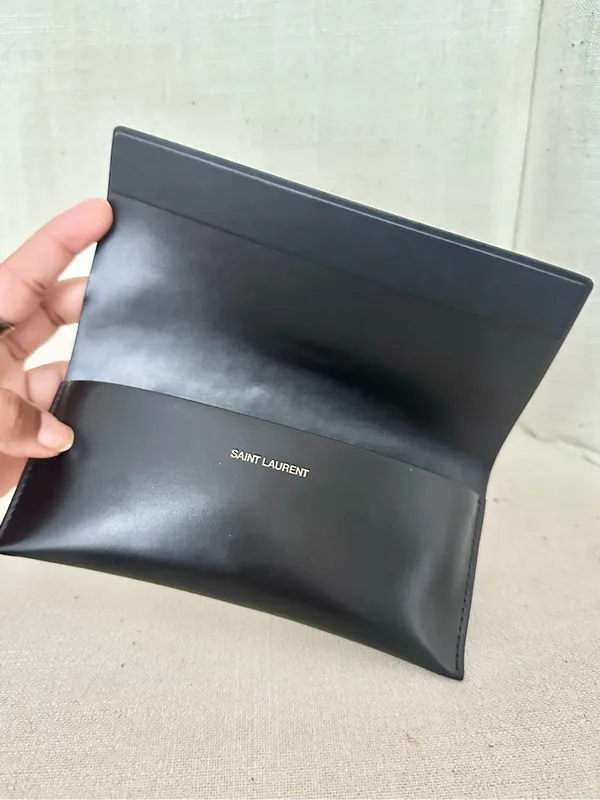 Saint Laurent Replacement Leather Sunglasses Case Black - Image 2