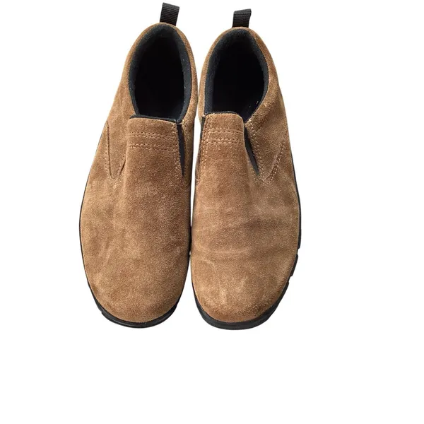 Lands End Shoes Size 8M Brown‎ Green Suede Slip On Loafer - Image 4