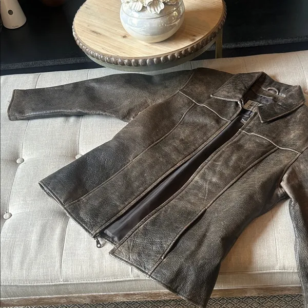 Pelle Studio Wilson’s Leather Thinsulate 3M 100% Brown Leather Acid Washed - Image 8