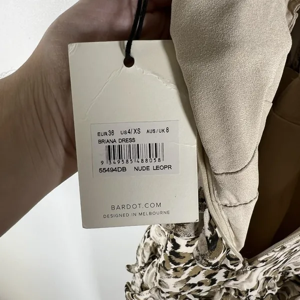 Bardot NWT Animal Print Strappy Layered‎ Dress Tiered Ruffle Women’s Size 4/XS - Image 11