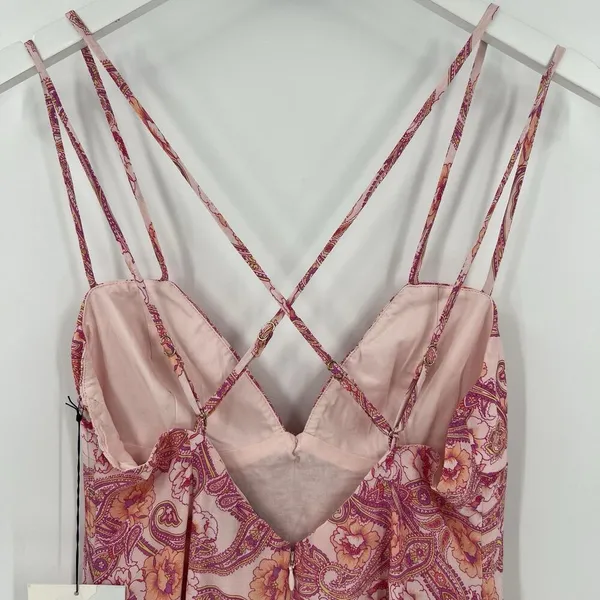 Majorelle Viola Pink Mini‎ Dress Medium Revolve Paisley Floral Sleeveless Girly - Image 7