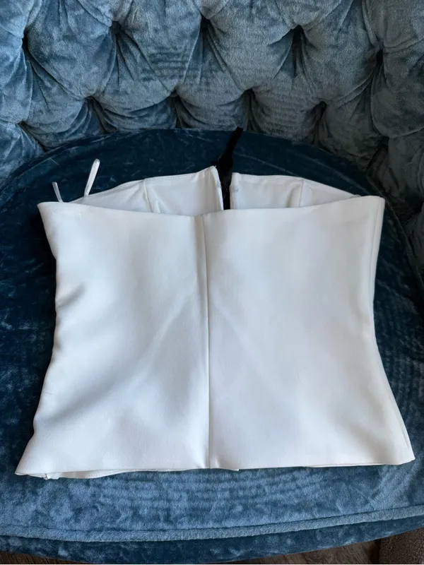 NWOT Zara Strapless Bow Top - Image 3