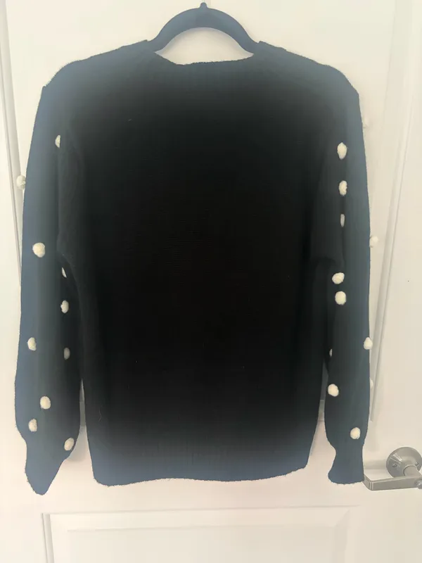 Pink Lily Black Polka Dot Sweater - Image 7