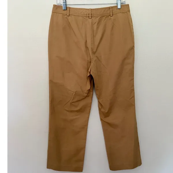 Lauren Ralph Lauren Chino Pant Sz 8 Camel Tan Straight Leg Cotton Preppy Classic - Image 5