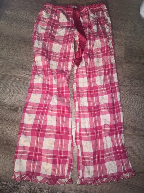 PINK Victoria’s Secret VINTAGE STYLE 2008 OG VS PINK Y2K Hot Pink Plaid Pj Pants - Image 8