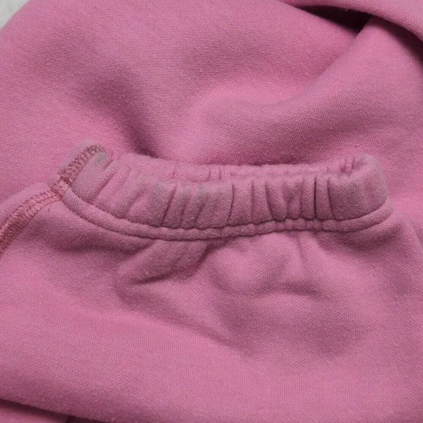 Skims Pink Elastic Waist Cuff Sweatpants Joggers Cotton Blend Size XL - Image 5